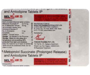 SEL XL AM 25MG TAB  1,S