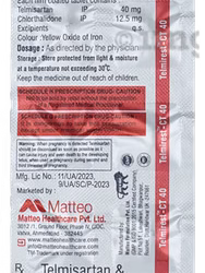 TELMIREST CT 40MG TAB  1,S