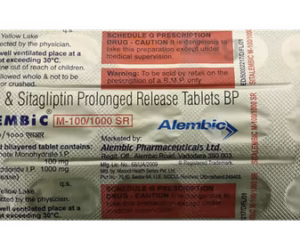 SITALEMBIC M SR 100/1000MG TAB  1,S