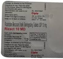 RIZACT MD 10 TAB  2 TAB