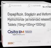QSITA DM 1000MG TAB  1,S