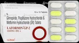 LAFORMIN GP 2MG TAB  1,S