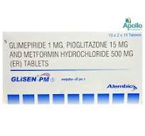 GLISEN PM 1MG TAB  1,S