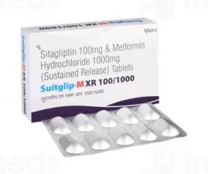 SUITGLIP M XR 100/1000MG TAB  1,S